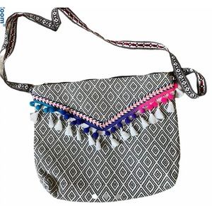 Boho Embroidered Shoulder Crossbody Colorful Bag Cruises Island Vacations